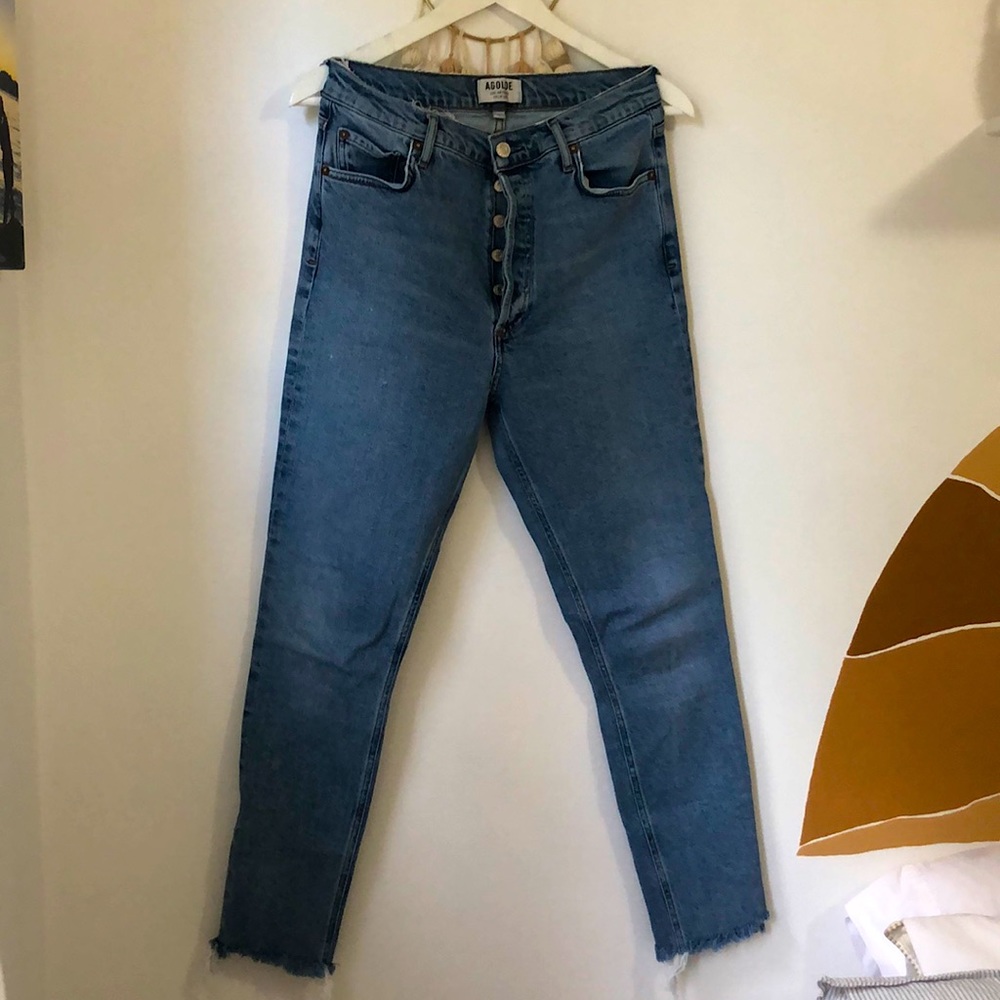Agolde Raw Hem Skinny Jeans